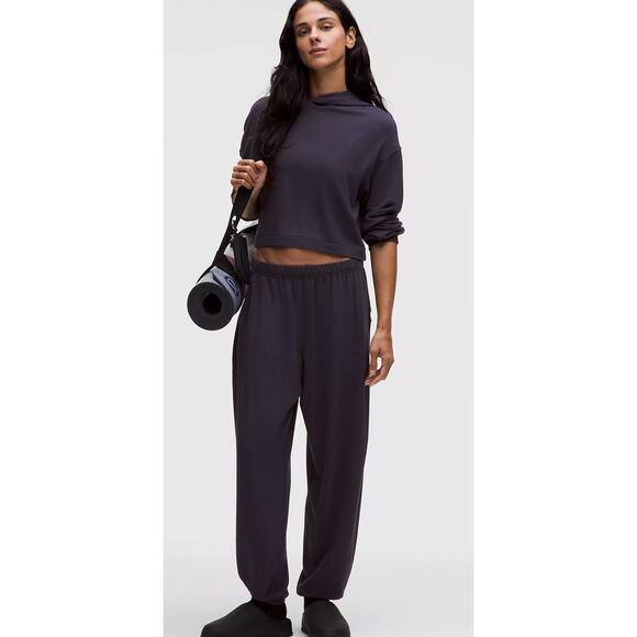 Lululemon Pants - Lululemon BeCalm Oversized Mid Rise Jogger Modal Lounge Pant Nightmoth Size L